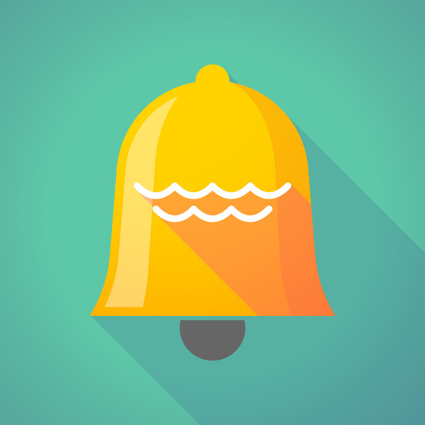 Bell icon with a water sign - Vector, Image