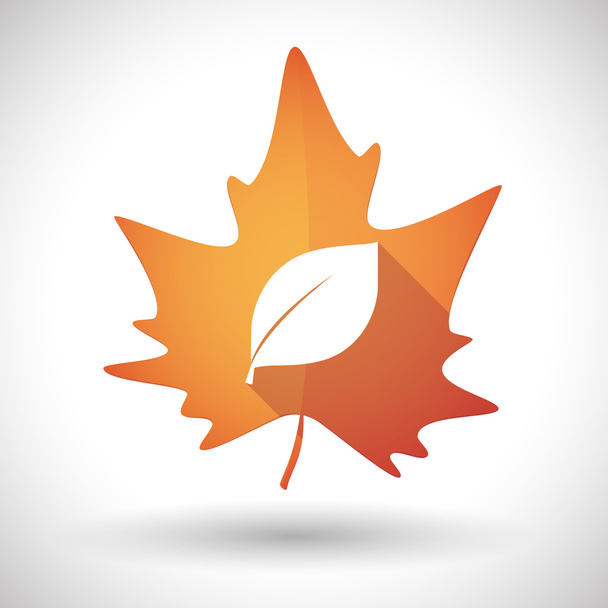 Autumn leaf icon with a leaf - Vector, Image
