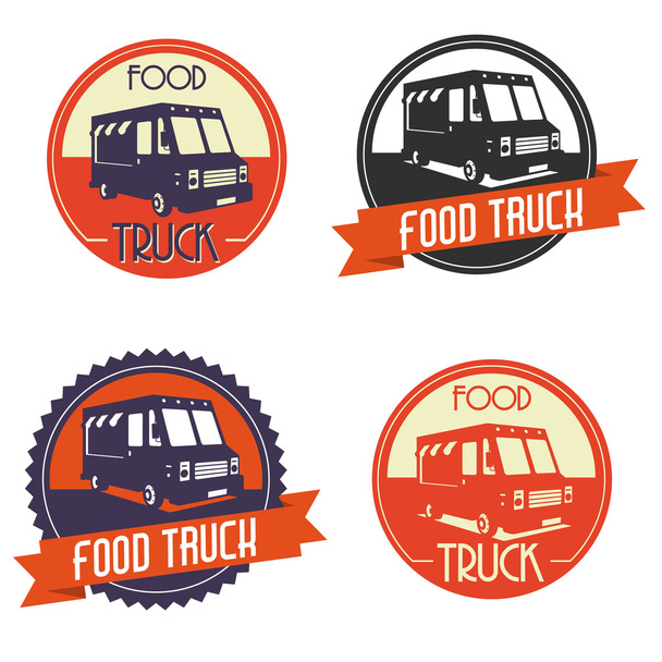 Logo élelmiszer-teherautó - Vektor, kép
