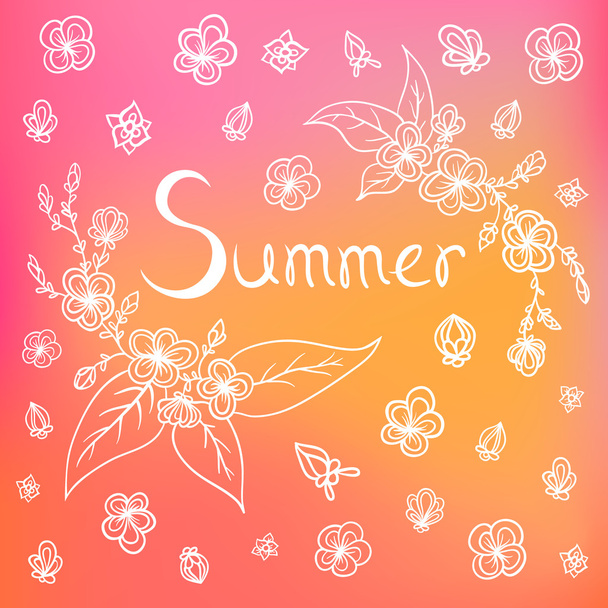 Vector summer background - Vector, Image