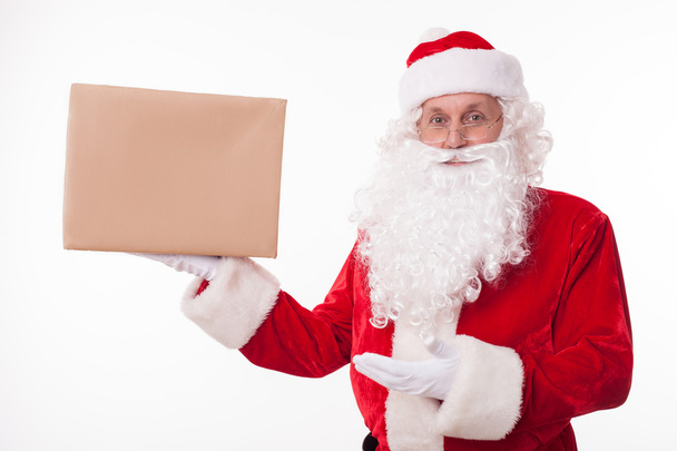 Allegro vecchio Babbo Natale si sta congratulando con voi
 - Foto, immagini