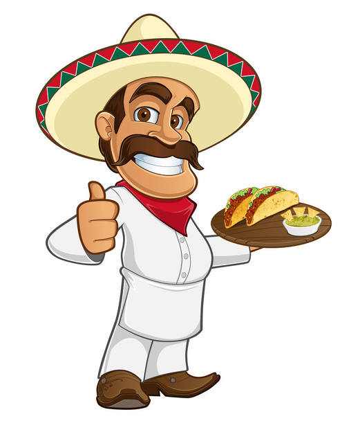 Mexican cook - Vector, Image