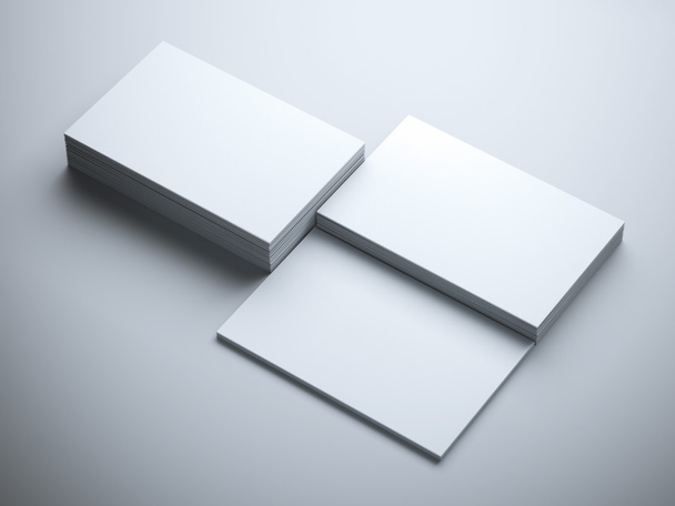 Three stacks of blank business cards  - Фото, зображення