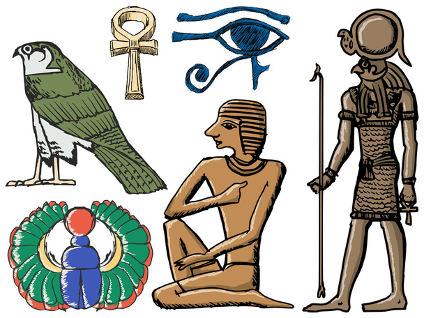 Символи стародавнього Єгипту - Вектор, зображення