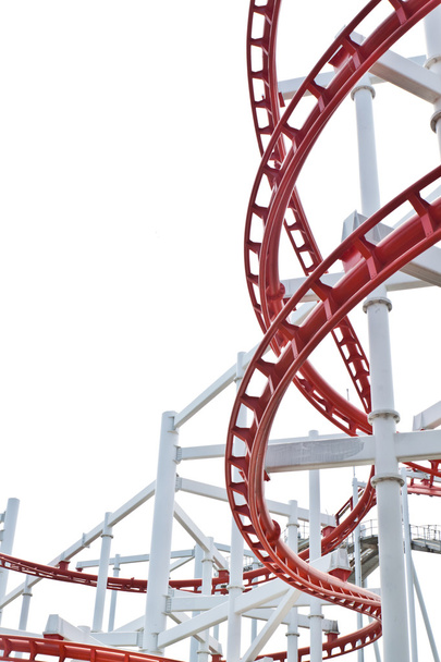 roller coaster track op wit. - Foto, afbeelding