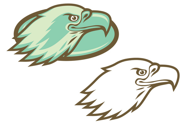 Eagle hoofd logo embleem - Vector, afbeelding