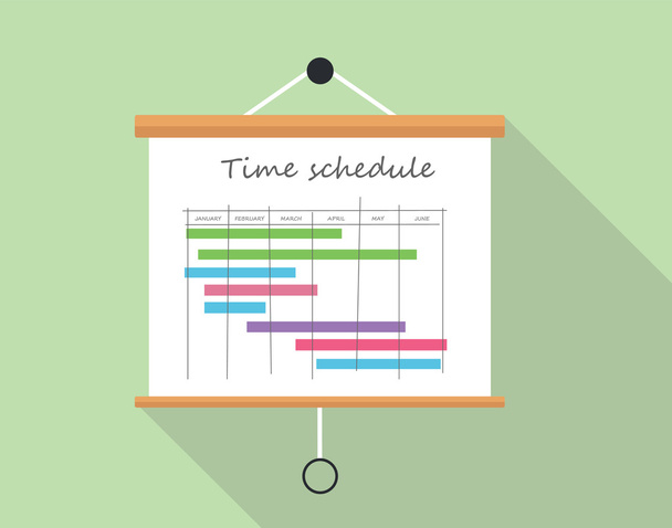 project time schedule - Vector, Image