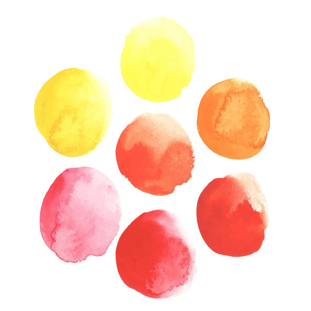Manchas de pinturas amarillas, naranjas, rojas
. - Vector, imagen