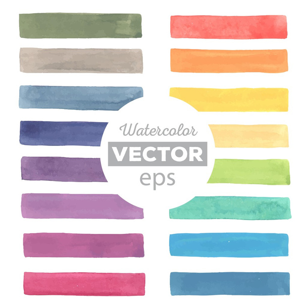 Watercolor rainbow stripes - Vector, Image