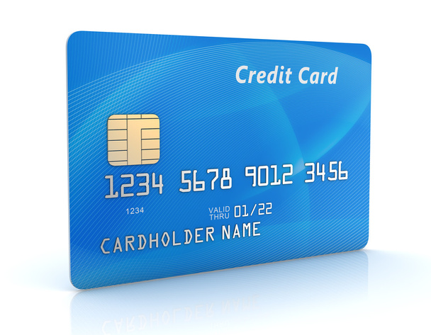 blauwe kredietkaart - Foto, afbeelding