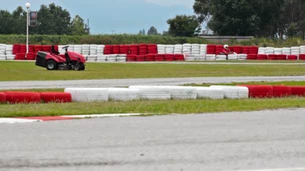 Sports driving the kart track - Footage, Video
