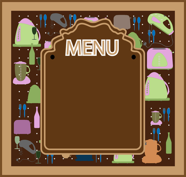 Restaurant menu design vector - Vektör, Görsel