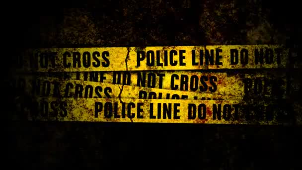 Grunge τοίχο με γραμμές σκηνή εγκλήματος - Πλάνα, βίντεο