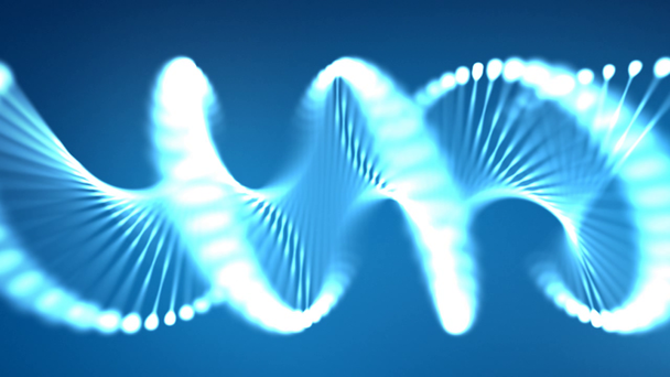 Blue helix of DNA - Footage, Video