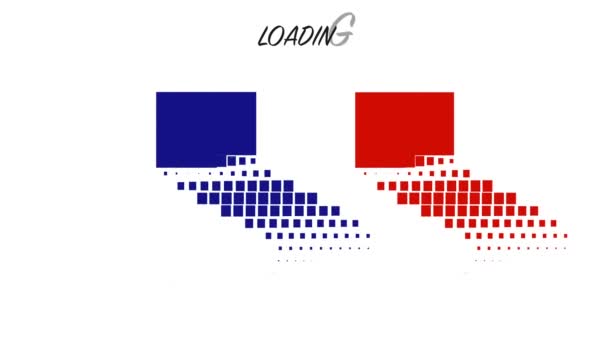 France Flag animation with moving loading - Footage, Video