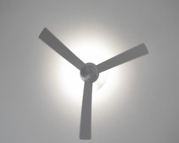 Silver rotating ceiling fan - Footage, Video