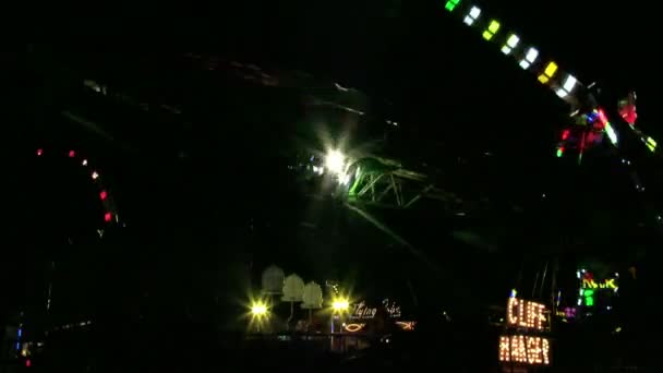 County Fair Rides at Night - Footage, Video