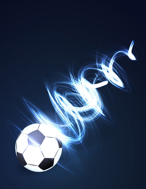 Soccer ball in fire - Vector, Imagen