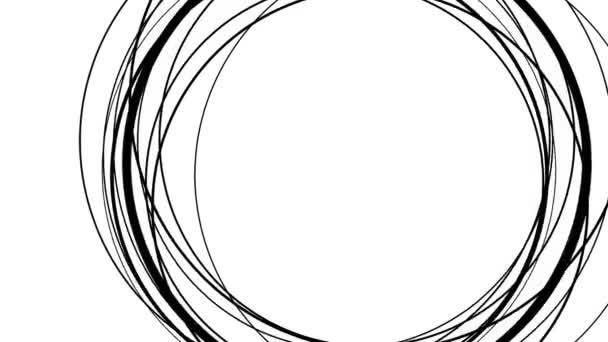 μαύροι κύκλοι σε λευκό - Πλάνα, βίντεο