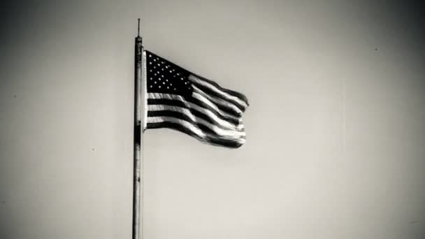 Amerikan bayrağı sallıyor.  - Video, Çekim