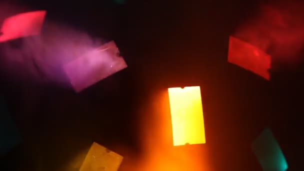 Party-Lichter bei Nebel - Filmmaterial, Video