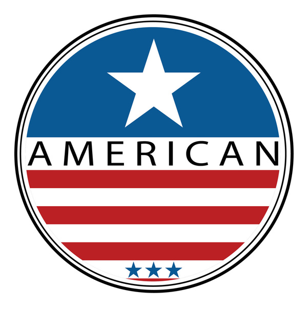 bandera americana ovalada
 - Vector, imagen