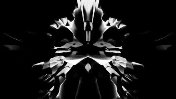 Λευκό μελάνι Rorschach blot δοκιμή σε μαύρο - Πλάνα, βίντεο
