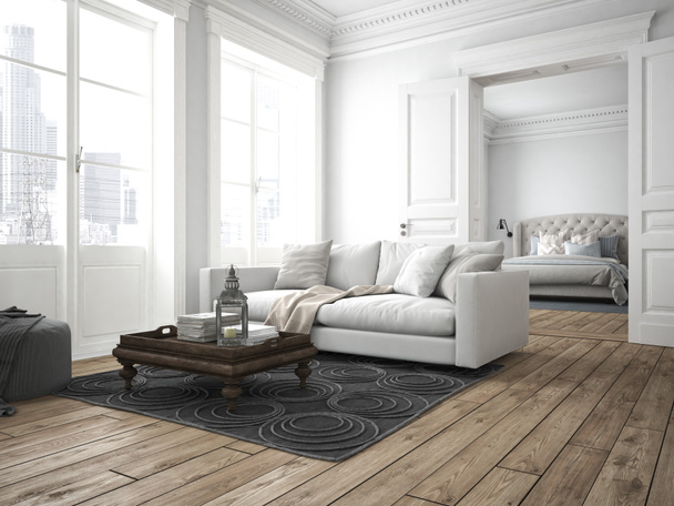  modern living room. 3d rendering - Photo, Image