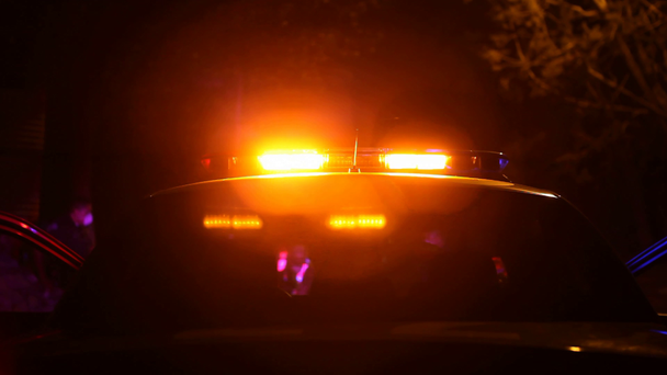 rendőrségi autó fények - Felvétel, videó