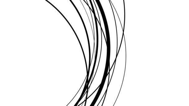 Черные абстрактные дуги, волнистые над белым
 - Кадры, видео