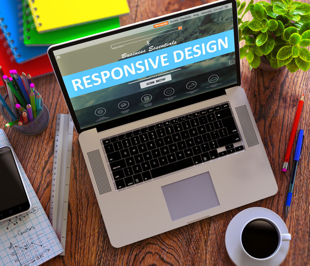 Responsive Design. Online Working Concept. - Zdjęcie, obraz