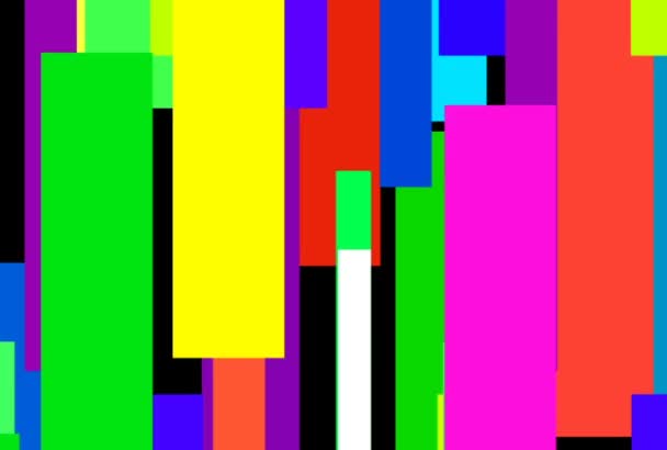 Mosaico barras de cor em movimento
 - Filmagem, Vídeo