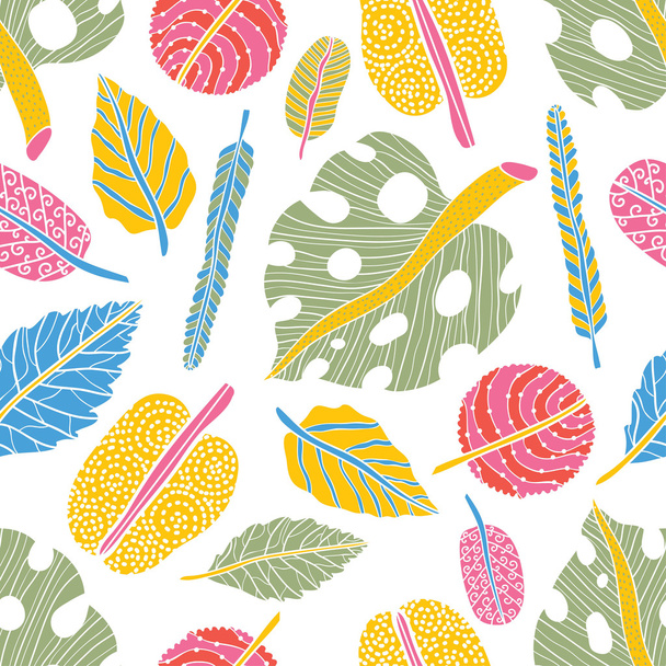 seamless pattern with the leaves - Διάνυσμα, εικόνα