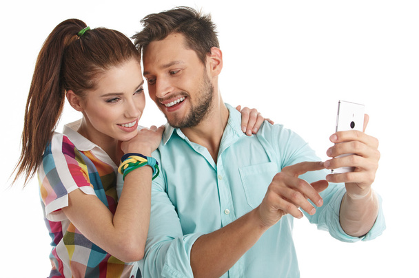 couple take selfie - Photo, Image