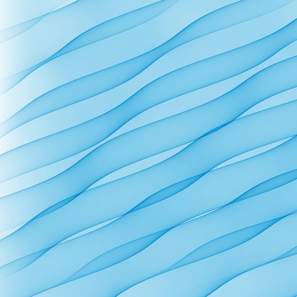 Kék átlátszó hullámok, a fehér háttér előtt. Absztrakt háttér illusztráció a szöveg helyére. Brosúra sablon design. - Fotó, kép