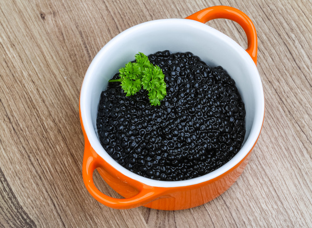 Luxe zwarte kaviaar - Foto, afbeelding