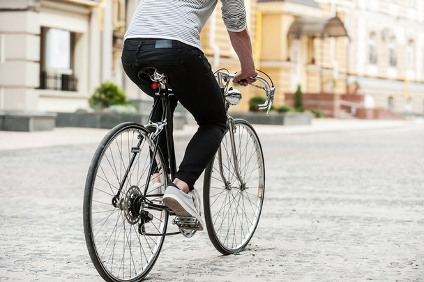 young man with bicycle - Fotó, kép