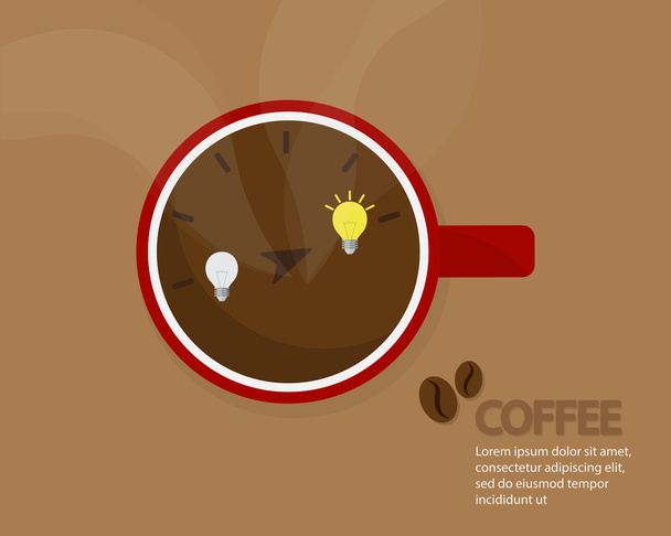 Koffie tijd maken vers idee - Vector, afbeelding