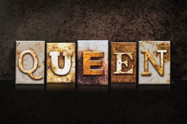 Queen Letterpress konsepti tumma tausta
 - Valokuva, kuva
