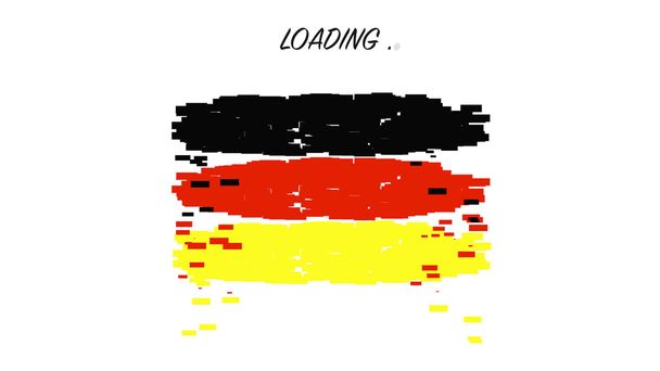 Németország lobogója mozgó betöltése - Fotó, kép
