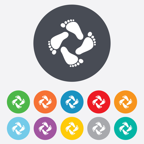 Baby footprints icons - Vektor, obrázek