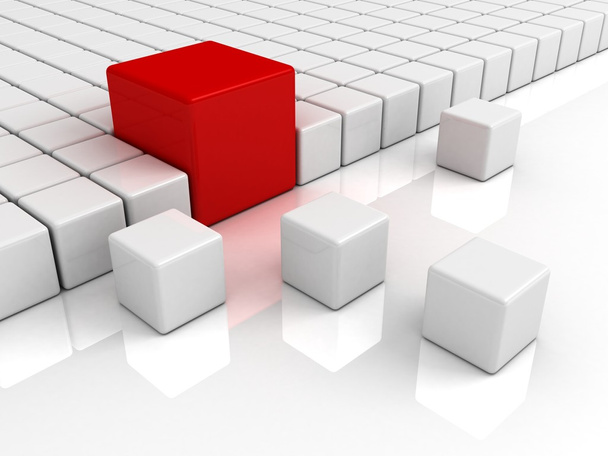 Індивідуальність унікальна бізнес-концепція червоного куба
 - Фото, зображення