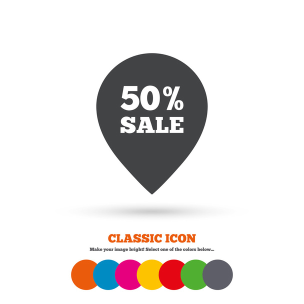 50 percent sale pointer - Vector, afbeelding