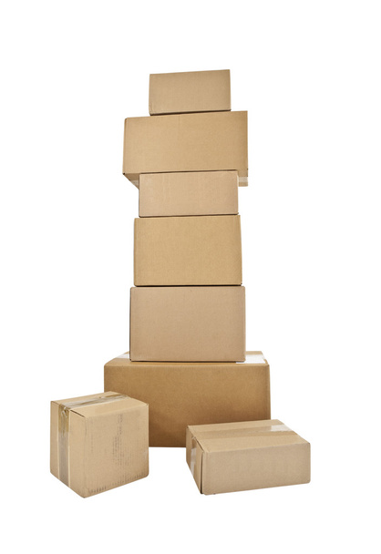 Tall Stack of Boxes - Fotoğraf, Görsel