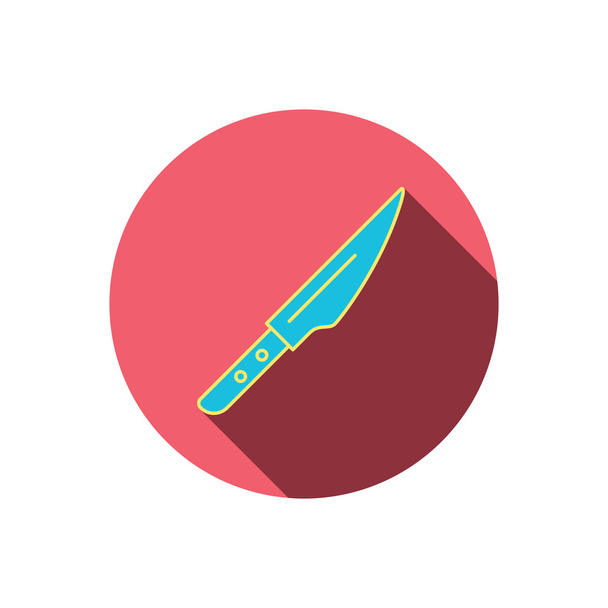Kitchen knife icon. Chef tool sign. - Vector, afbeelding