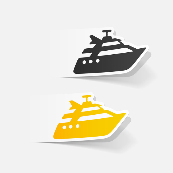 realistic design element: yacht - Vector, Image