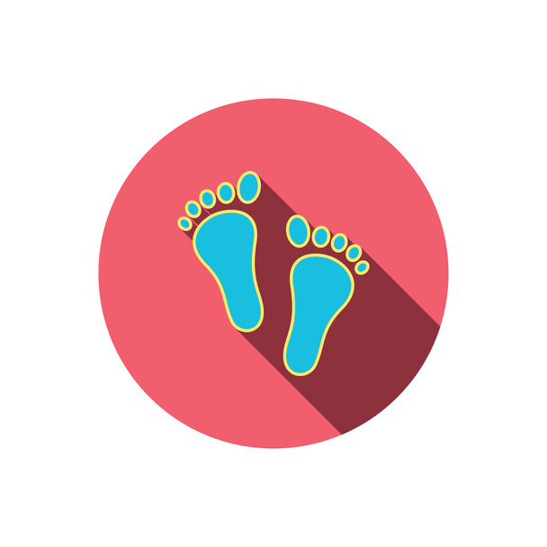 Baby footprints icon. Child feet sign. - Vecteur, image