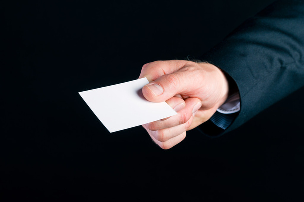 Businessman hand over business card - Φωτογραφία, εικόνα
