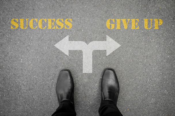 Decision to make at the cross road - success or give up - Photo, Image