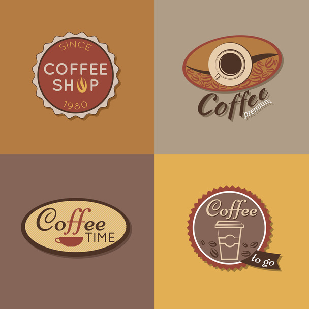 Set of coffee labels, badges - Вектор, зображення